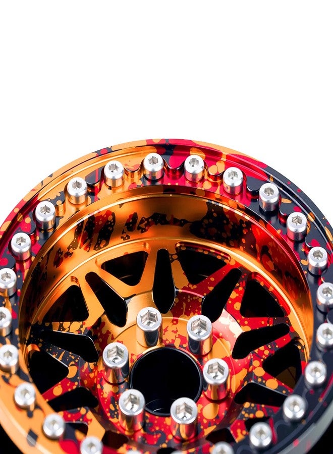 TCRC 4PCS Splash Anodizing Aluminum 2.2 Inch Beadlock Wheels Hubs for Axial SCX10 Wraith RR10 YETI TRX4 VS4-10 Redcat Gen8 D90 1/10 RC Crawler Car Upgrades - Image 2